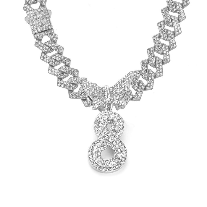 Wholesale Alloy rhinestone pendant necklace