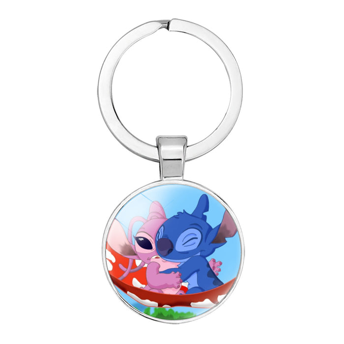 Wholesale Glass Alloy Time Stone Cartoon Keychain JDC-KC-NingX009