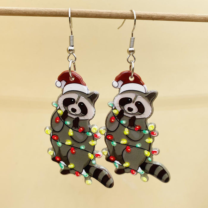 Wholesale  earrings black cat pumpkin horror skull fun earrings Christmas