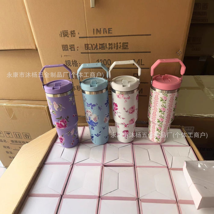 Wholesale Cartoon Stainless Steel Double-Drink Large-Capacity Insulated Cup for Car Use,  Single-Drink and Double-Drink Portable Cup,  Ice Cup