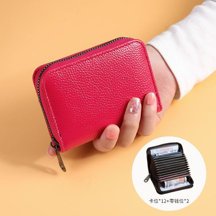 Wholesale Black PU Zip Card Case - Slim Multi-Slot Daily Matching Chic Fashion Accessory Gift for Women