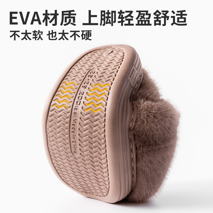 Wholesale Children' s cotton shoes winter boys and girls home indoor non-slip warm plush shoes children' s large children' s bag heel cotton slippers