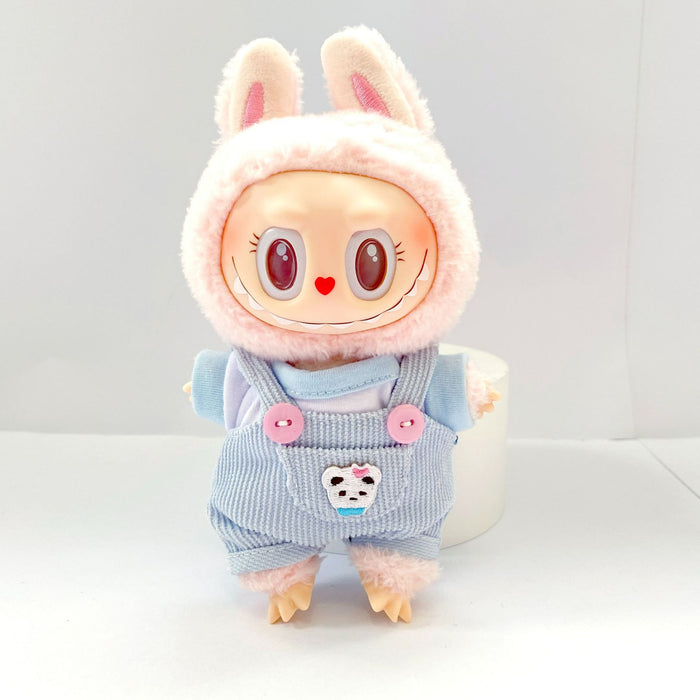 Wholesale Pendant Sitting Party Blind Box Baby Clothes Cartoon Panda Bear Overalls Set Clothes