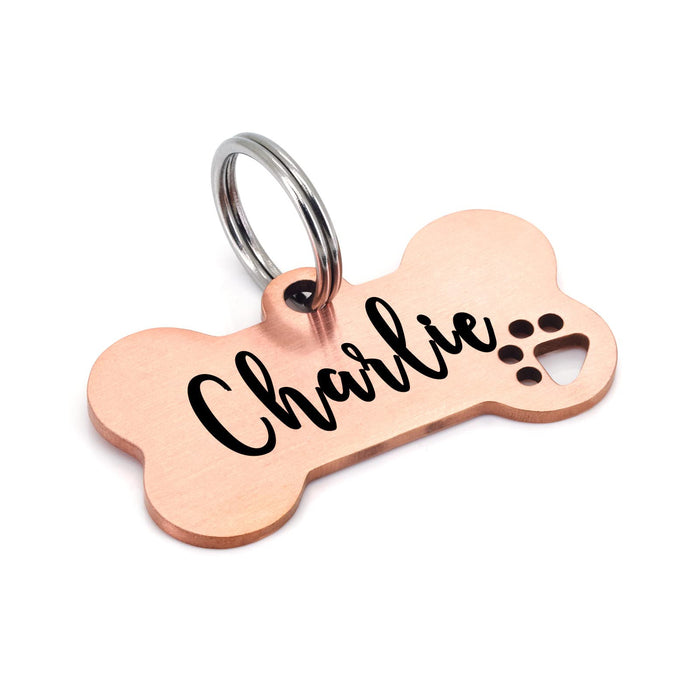 Wholesale Stainless steel pet tag double-sided engraved electroplated hang tag