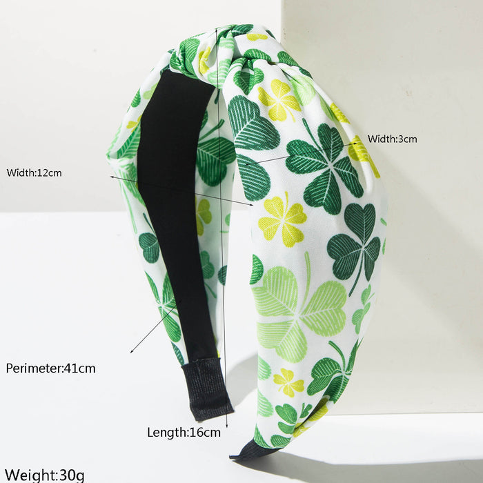 Wholesale Green series clover wide headband