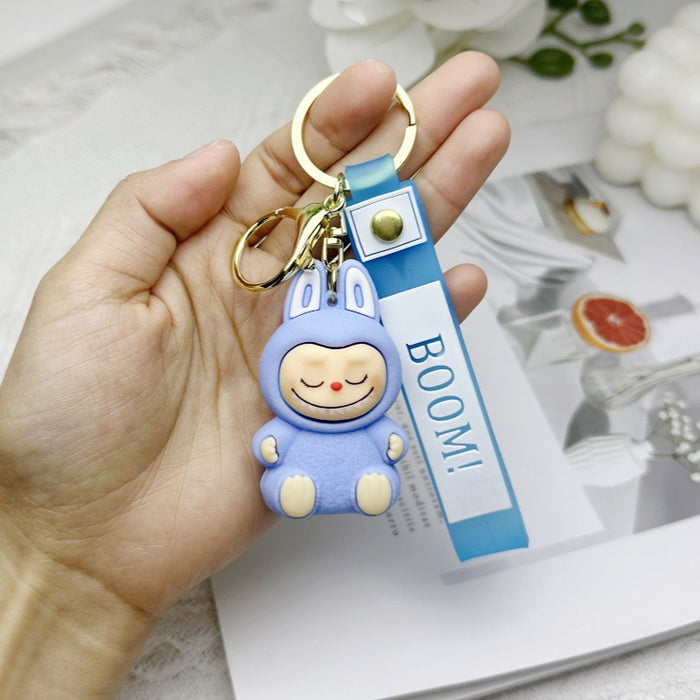 Wholesale Plush toy key pendant for couples, cute plush keychain cartoon