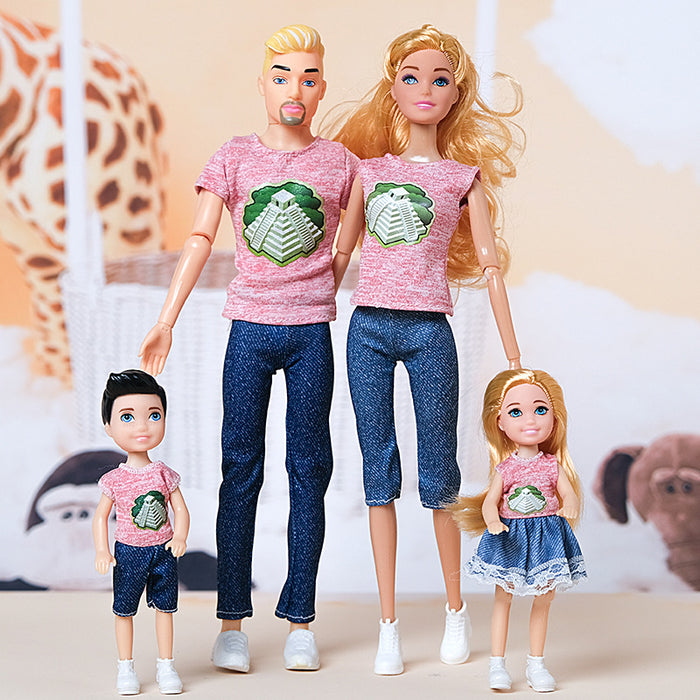 Wholesale suitable for 30CM a family of four dolls leisure family suit fashion couple bag shoes