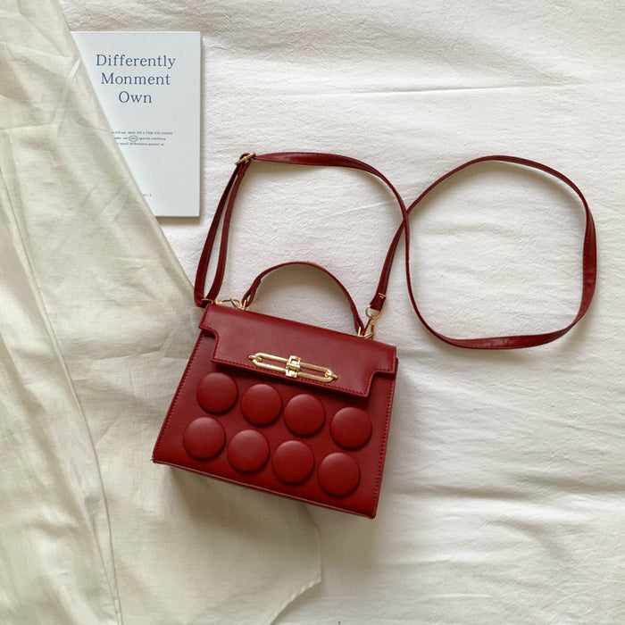 Wholesale Small Pu Handbag with Sewing Thread Design for Daily Matching Fashion Accessory