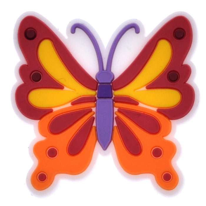 Wholesale 100PCS PVC Colorful Butterfly Series DIY Shoe Buckle JDC-SC-RYY019