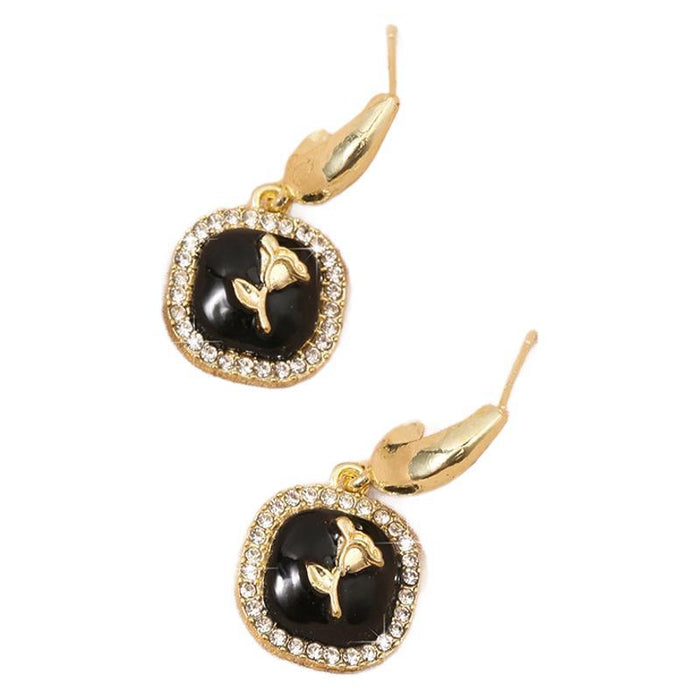 Wholesale New rose blossom earrings with a niche design, high-end and luxurious temperament, versatile accessories wholesale