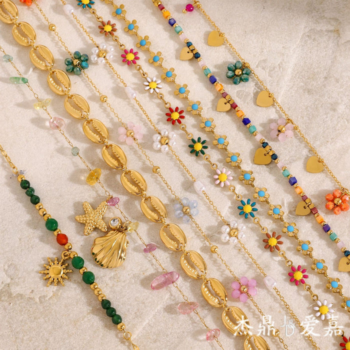Wholesale Bohemian Clavicle Chain Stainless Steel Necklace