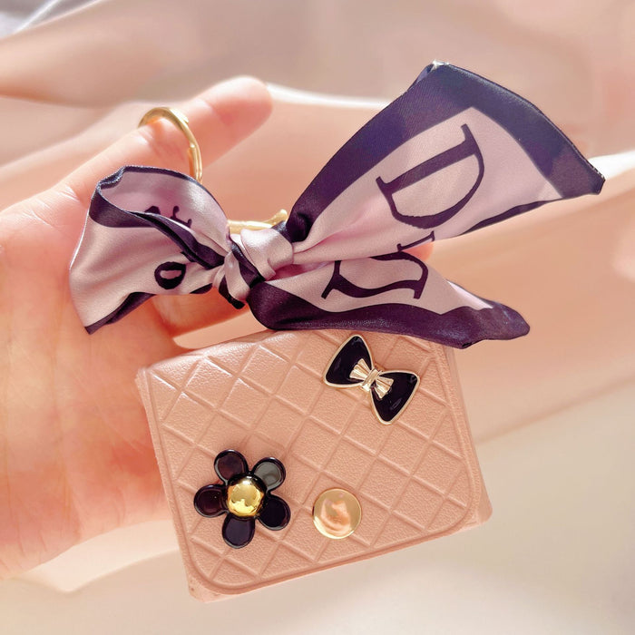 Wholesale Bow Leather Mini Coin Purse Keychain JDC-KC-ZhanLun018