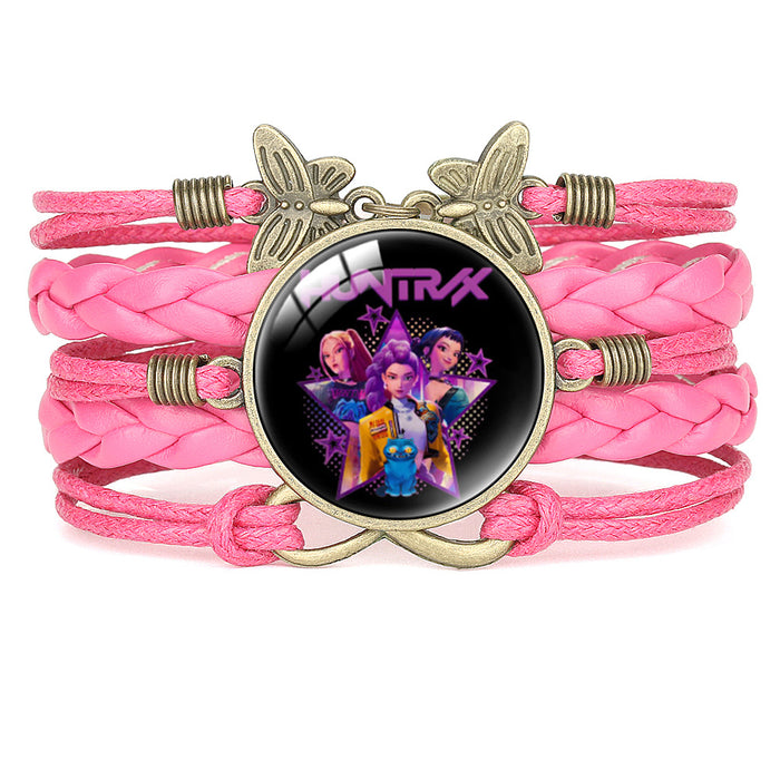 Wholesale KPOP Multi-Layer Cartoon Character Butterfly Combination Bracelet