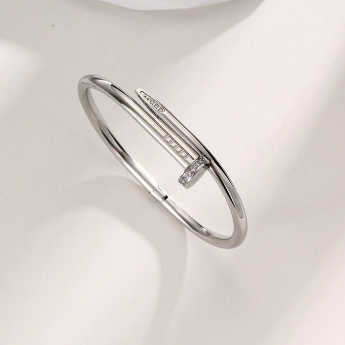 Wholesale Opening Adjustable Nail Stainless Steel Bracelet JDC-BT-Jinh009