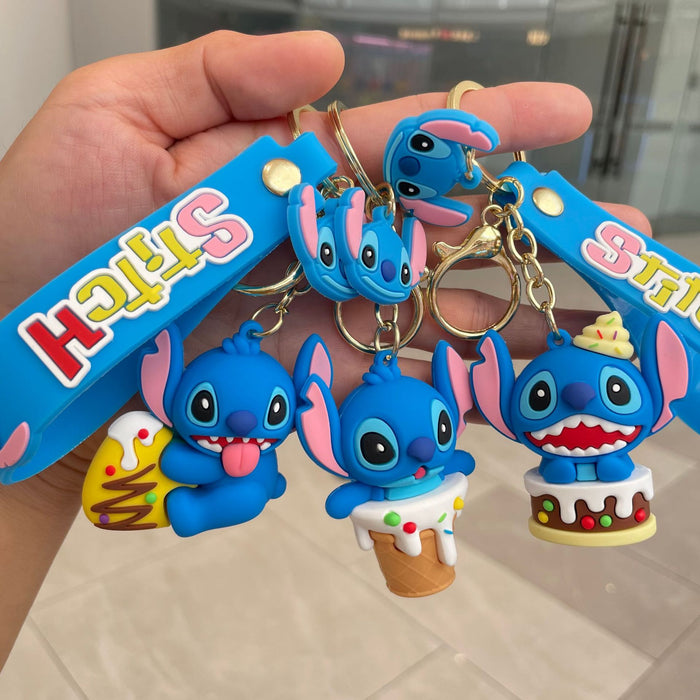 Wholesale Keychain cartoon three-dimensional doll backpack pendant car keychain ornament