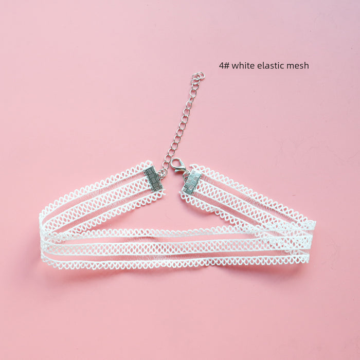 Wholesale Simple necklace, temperament, neckband accessories, floral lace, collarbone chain