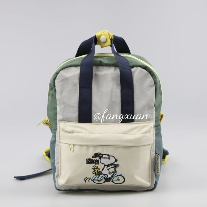 Wholesale shibinu cartoon contrast color backpack cute children's casual schoolbag class canvas lightweight girls' backpack