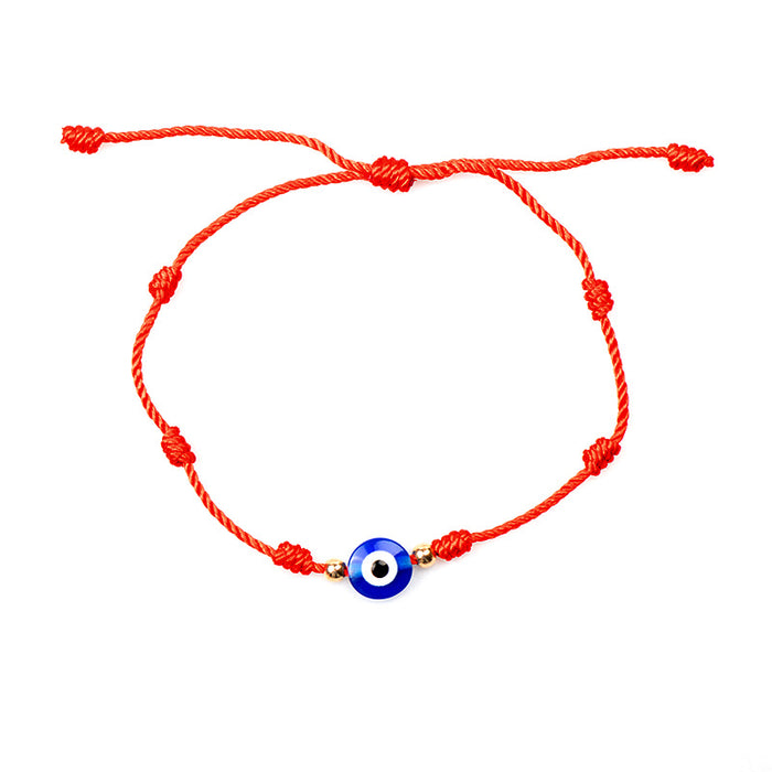 Wholesale Braided Red Rope Evil Eye Bracelet 7 Knots JDC-BT-NHong019