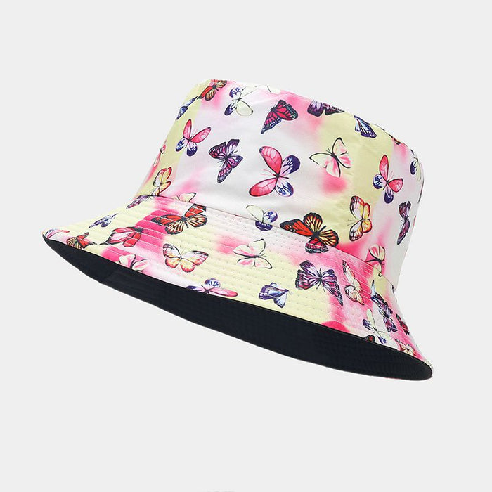 Wholesale Cotton Tie Dyed Butterfly Printed Bucket Hat JDC-FH-LvY013