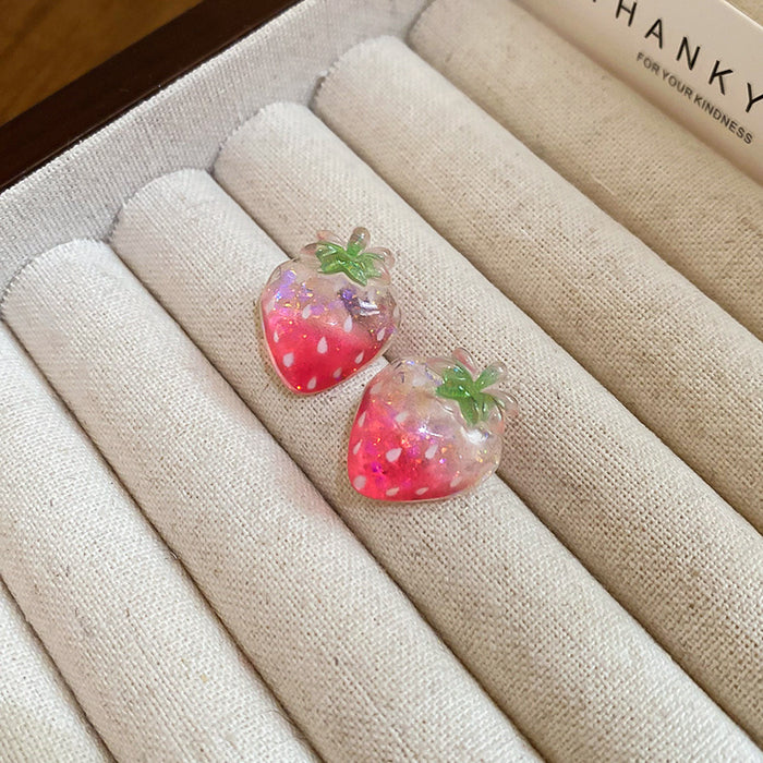 Wholesale Alloy Cherry Earrings Cute Design Fashion Jewelry Accessory