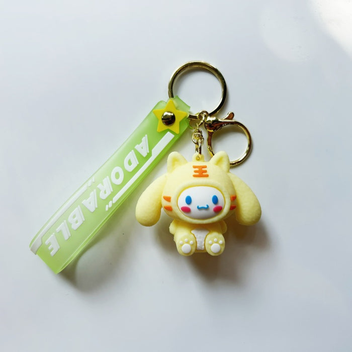 Wholesale PVC Christmas Snowman Cartoon Doll Keychain JDC-KC-WuYi084