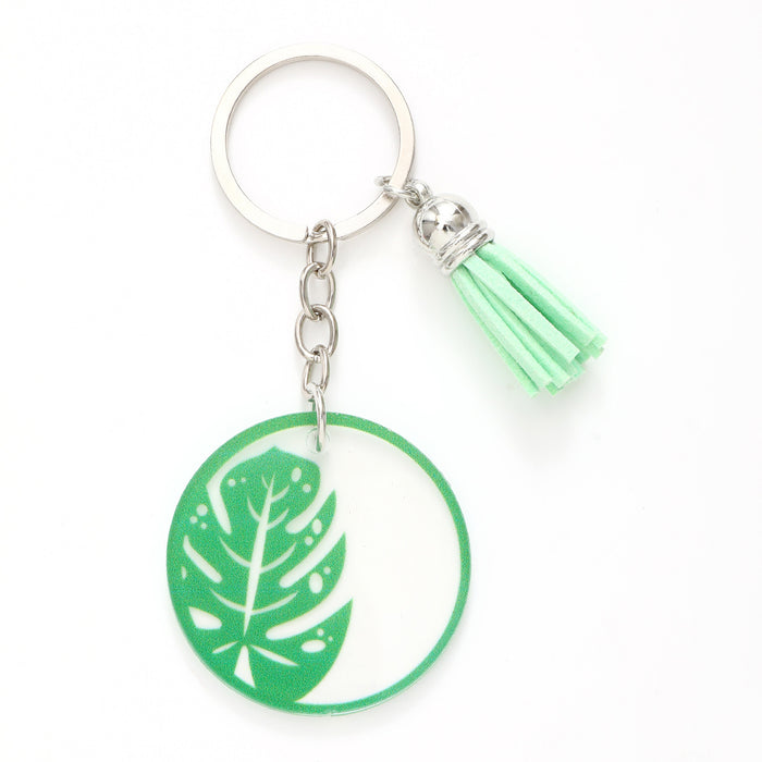 Wholesale Acrylic Flowers and Leaves Keychain JDC-KC-YiTian011