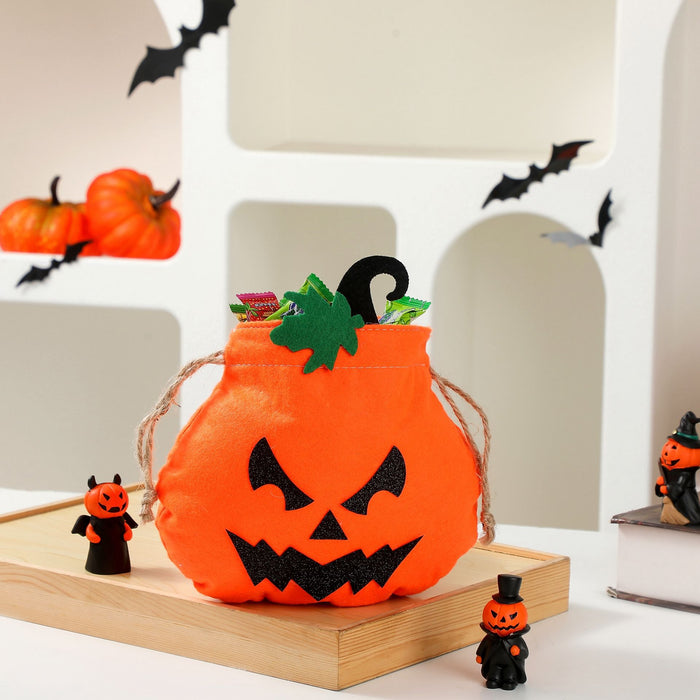 Wholesale  Decoration Supplies Pumpkin Grimace Handbag  Children' s Candy Gift Bag Pumpkin Bag