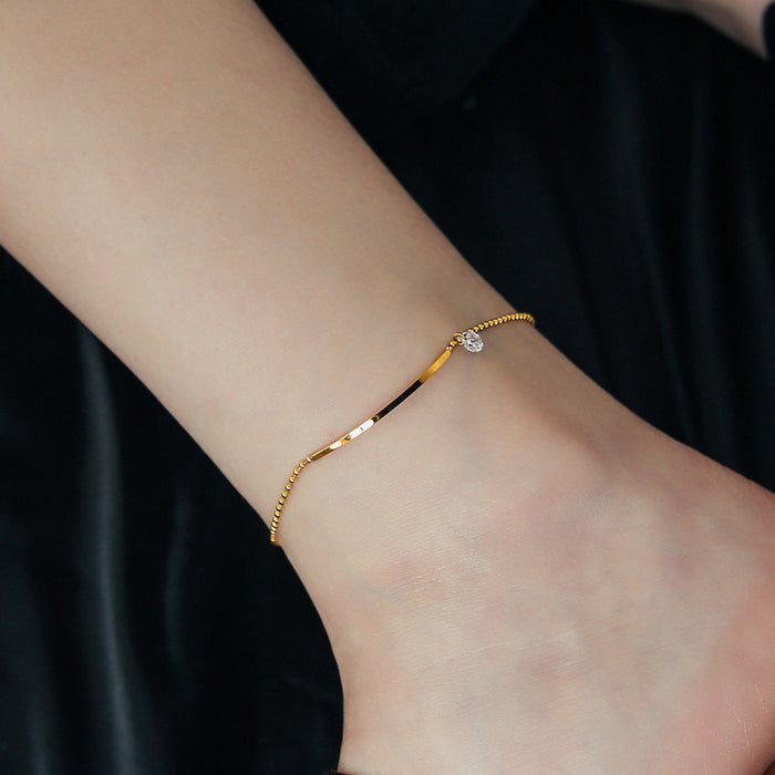 Wholesale 18K Gold Smiling Zirconia Anklet