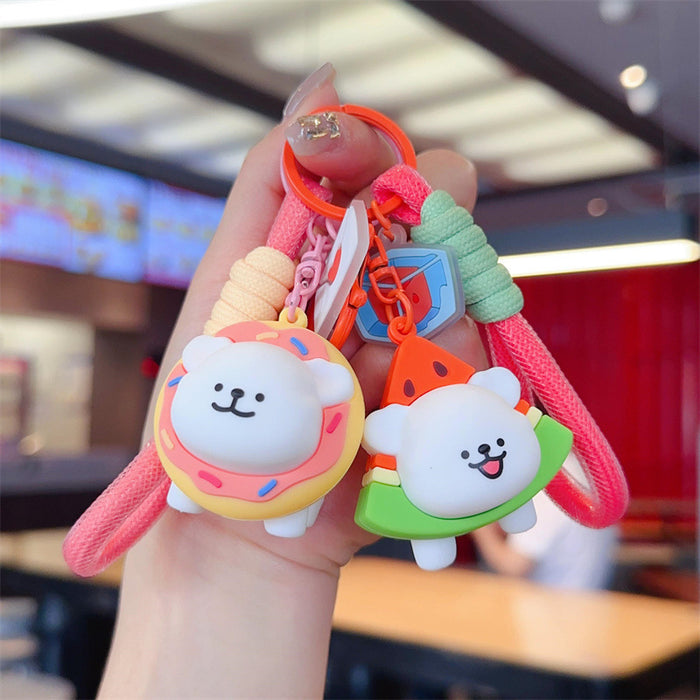 Wholesale Cute lines puppy key chain
