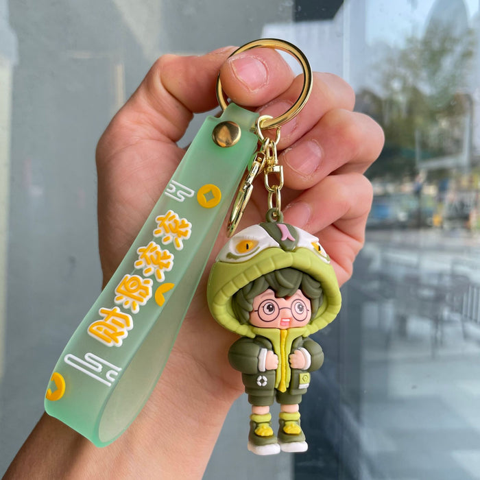 Wholesale Couple keychain, handbag pendant, car keychain, doll machine, small gift