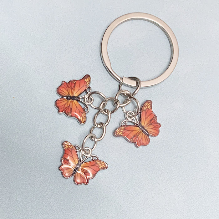 Wholesale Zinc Alloy Butterfly Keychain JDC-KC-HanR003