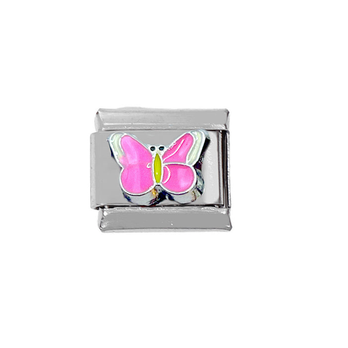 Wholesale Italian Charm Bracelet Charm Module Swan Butterfly Little Bee Stainless Steel 9mm DIY Pattern Free Splicing Detachable Composable Bracelet JDC-BT-DaL010