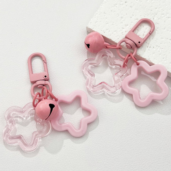 Wholesale Cute Star and Bell Design Plastic Resin Keychain Pendant MOQ≥5