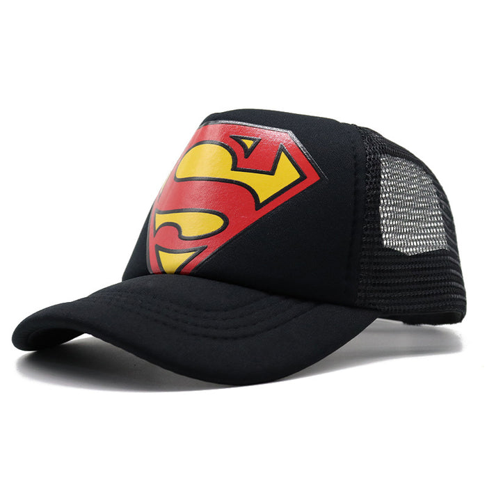 Wholesale 2-8 years old children's net cap summer cartoon print baseball cap outdoor sports breathable cap with net