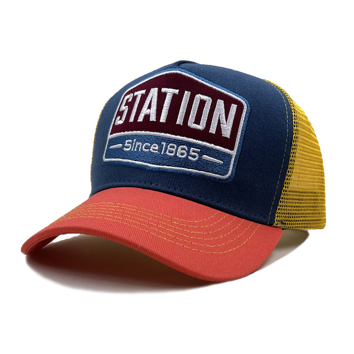 Wholesale Station Embroidered Mesh Sunshade Baseball Cap