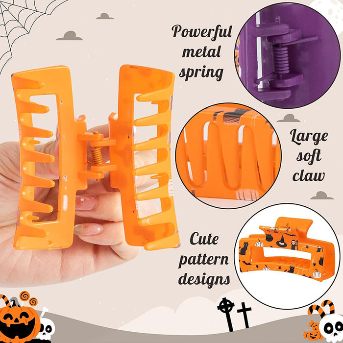Wholesale  Skeleton  Pumpkin Ghost Witch Plastic Hair Claw Clips Chic Fashion Hair Accessory For Party And Gift