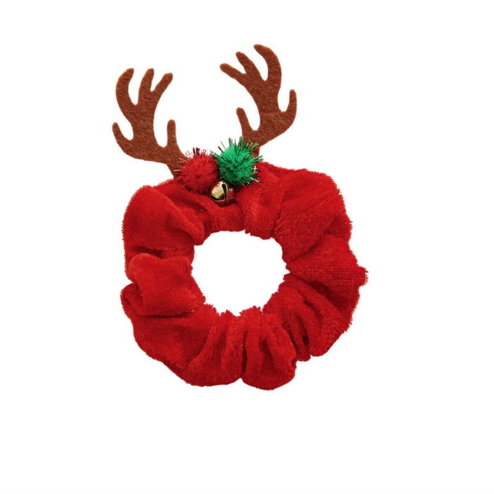 Wholesale Halloween Christmas New Antler Bat Flannel Large Intestine Hair Tie JDC-HS-SanTai002