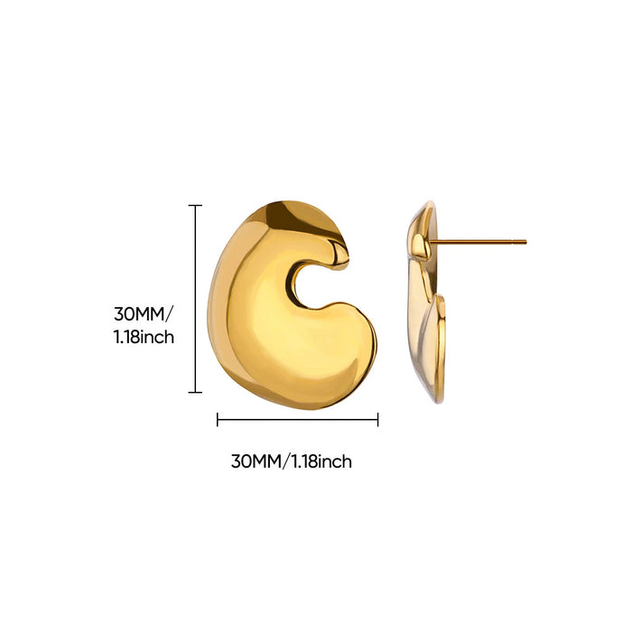 Wholesale  gold love bow earrings fashion  earrings stainless steel jewelry