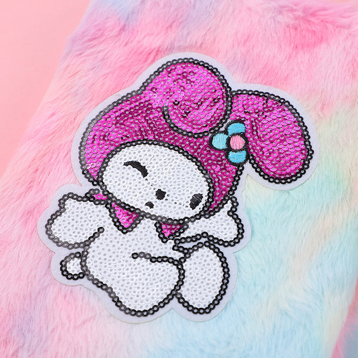 Wholesale Cute Bunny Plush Notebook Cartoon Note Plush Diary Creative Sequin Hand Ledger