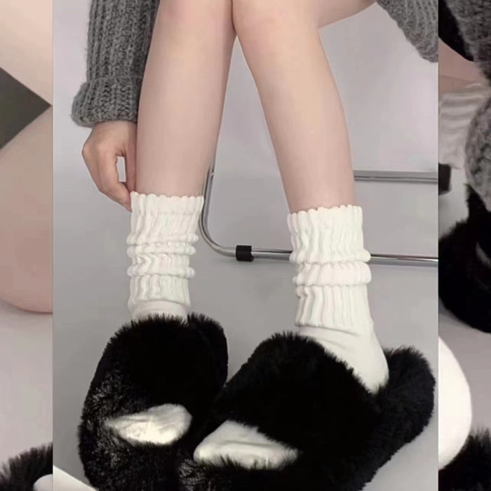 Wholesale Personalized solid color pile socks, versatile tube socks, JK socks