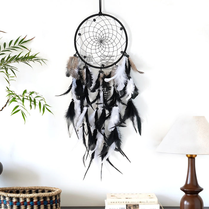 Wholesale Bohemian Style Feather Dreamcatcher Wind Chime Decorative Home Accent MOQ≥2
