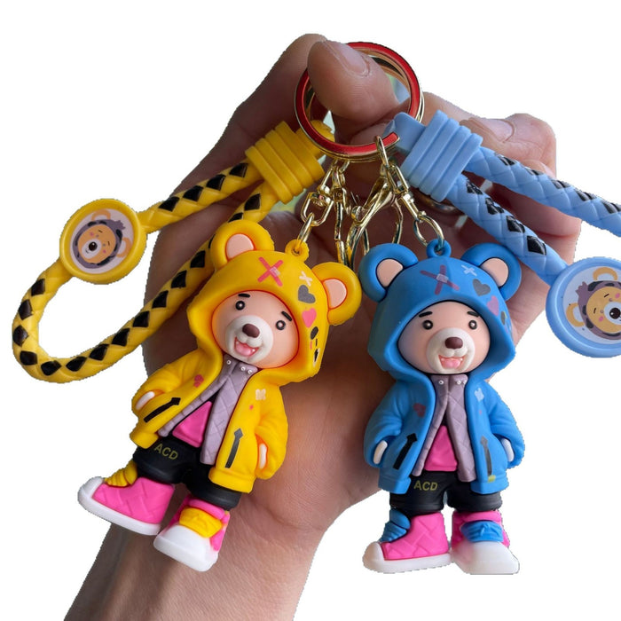 Wholesale Cartoon Fashion Keychain Pendant 3D Doll Couple Bag Pendant Doll Grabbing Machine Small Gift