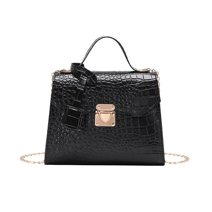 Wholesale Crocodile Pattern Kelly Bag Ladies Hand Bag Simple Handbag Retro Fashion Small Square Bag JDC-HB-SC004