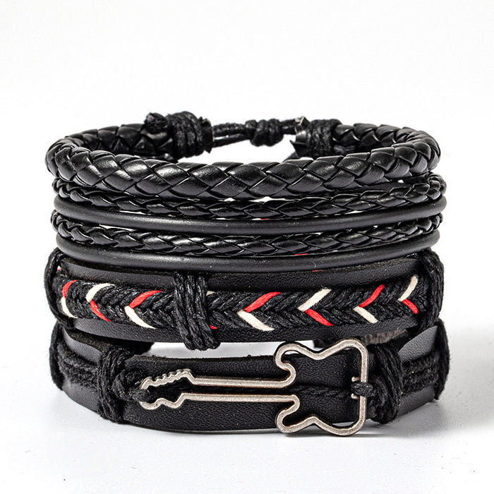 Wholesale Vintage Men's Bracelet Multilayer Alloy Leather Bracelet JDC-BT-XH021