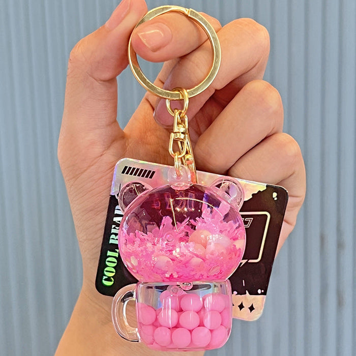 Llavero de botella de copa de oso al por mayor JDC-KC-CHAOHE001