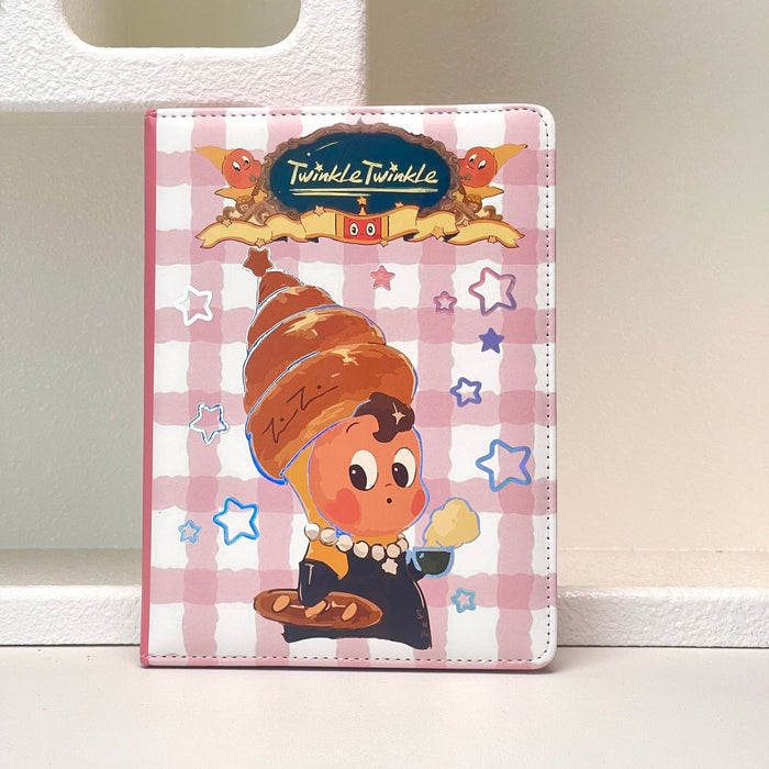 Wholesale A5 PU Leather Cartoon Notebook with Gold Foil Star Print Purple Student Journal