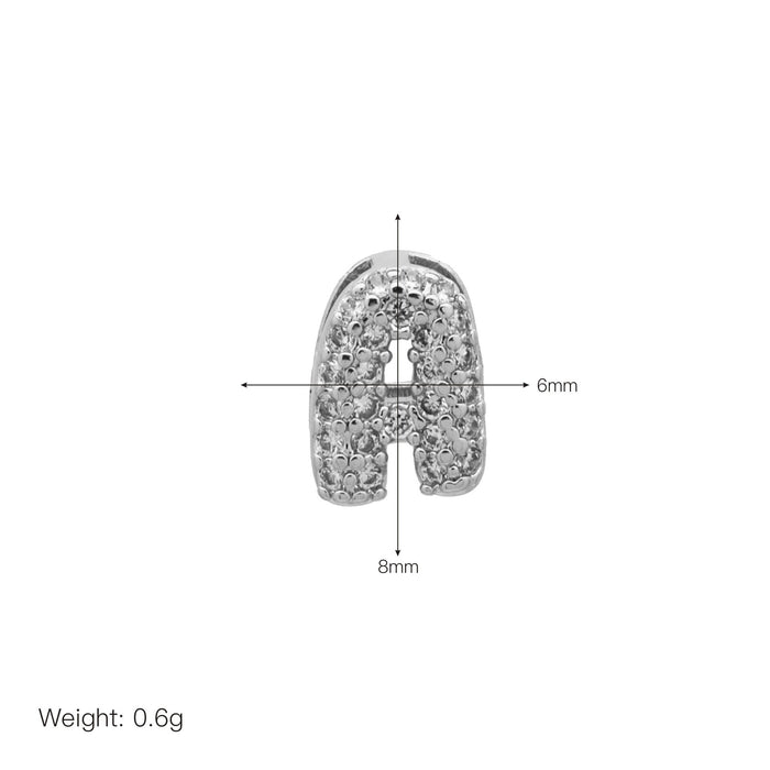 Wholesale Zircon Bubble Letter White Gold Pendant Necklace Women' s Clavicle Chain