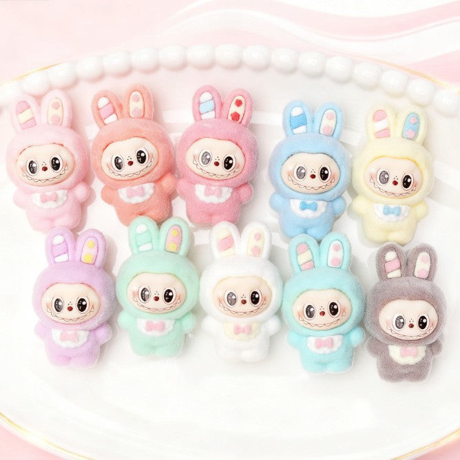 Wholesale flocked apron,  cute bunny accessories  keychain