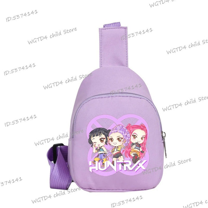 Wholesale K Pop  Print Nylon Crossbody Chest Bag For Girls Trendy Fashion Accessory Fun Gift For Kids Boutique Resale