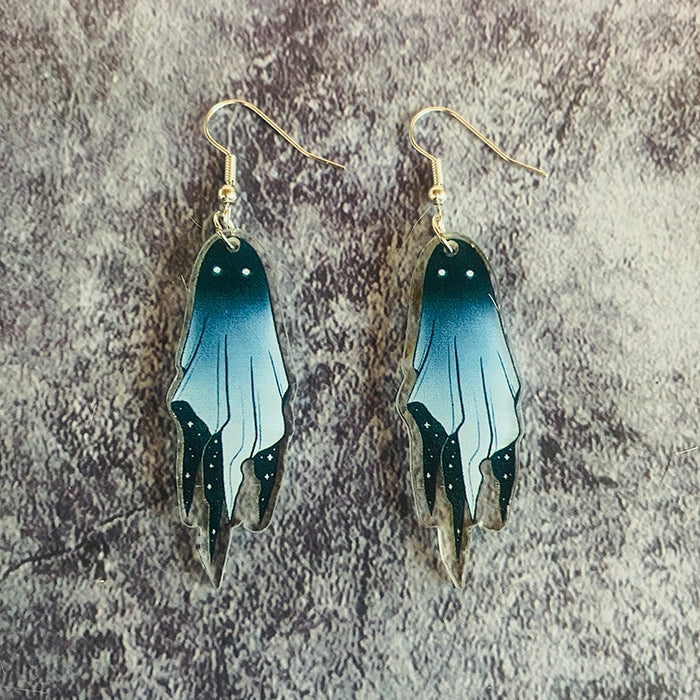 Wholesale   Earrings Ghost Cat Dark Style Acrylic Earrings Acrylic Printed